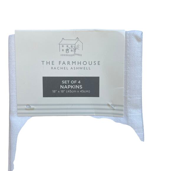 The Farmhouse Easter Bunny Cotton Napkins 18x18 Set of 4 Spring NEW - Picture 4 of 9